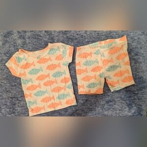 Fish Print Toddler Outfit